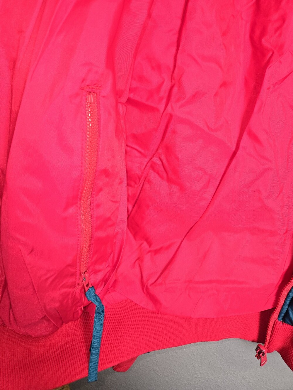 80's Columbia Red & Teal Reversible  Coat Size XL - Picture 10 of 15